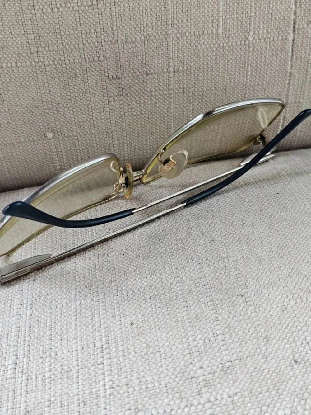 Share Vintage Tura Eyeglasses Frame Gold Tone Eyewear Glasses Unisex Frame only